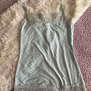Maurices Light Blue Lace Trim Camisole